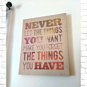Gratitude Quote Stretched Canvas Wall Art